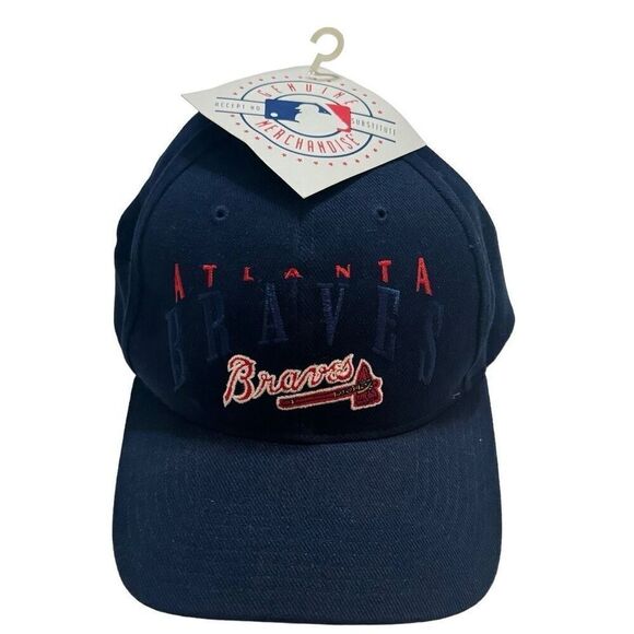 Atlanta Braves MLB Strapback Hat - Vintage 90s - NWT - Picture 1 of 9